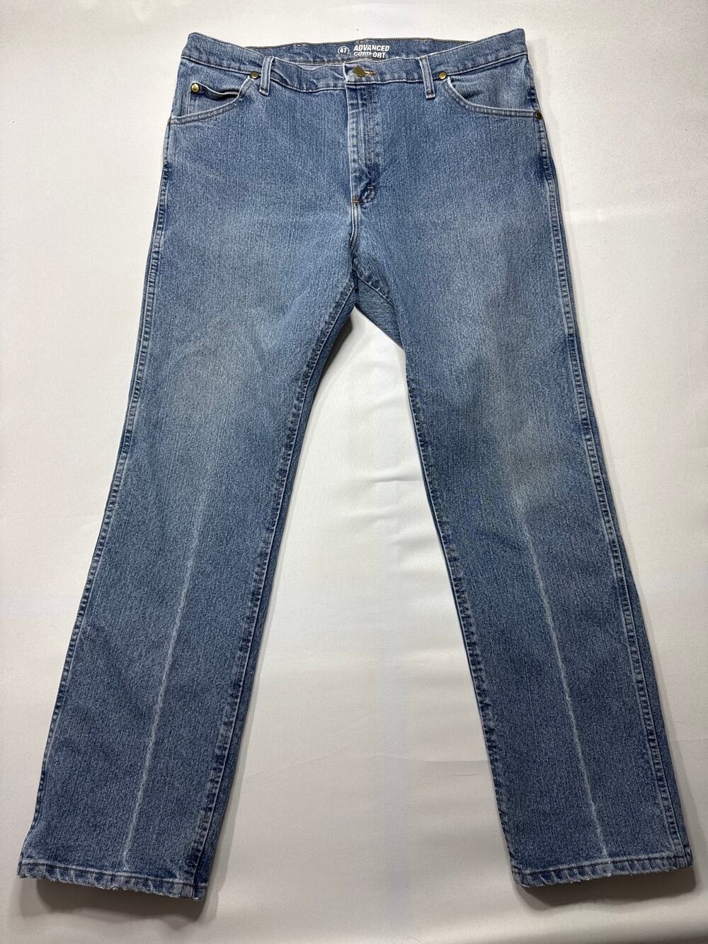 Wrangler Men's 47 Regular Fit Advanced Comfort Straight Leg Jeans - Size 38x32